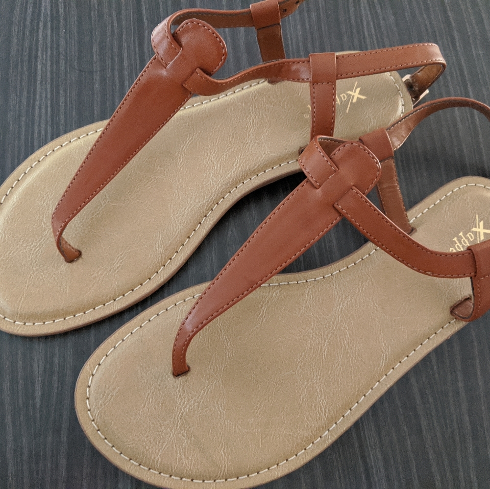 Brown strappy sandals